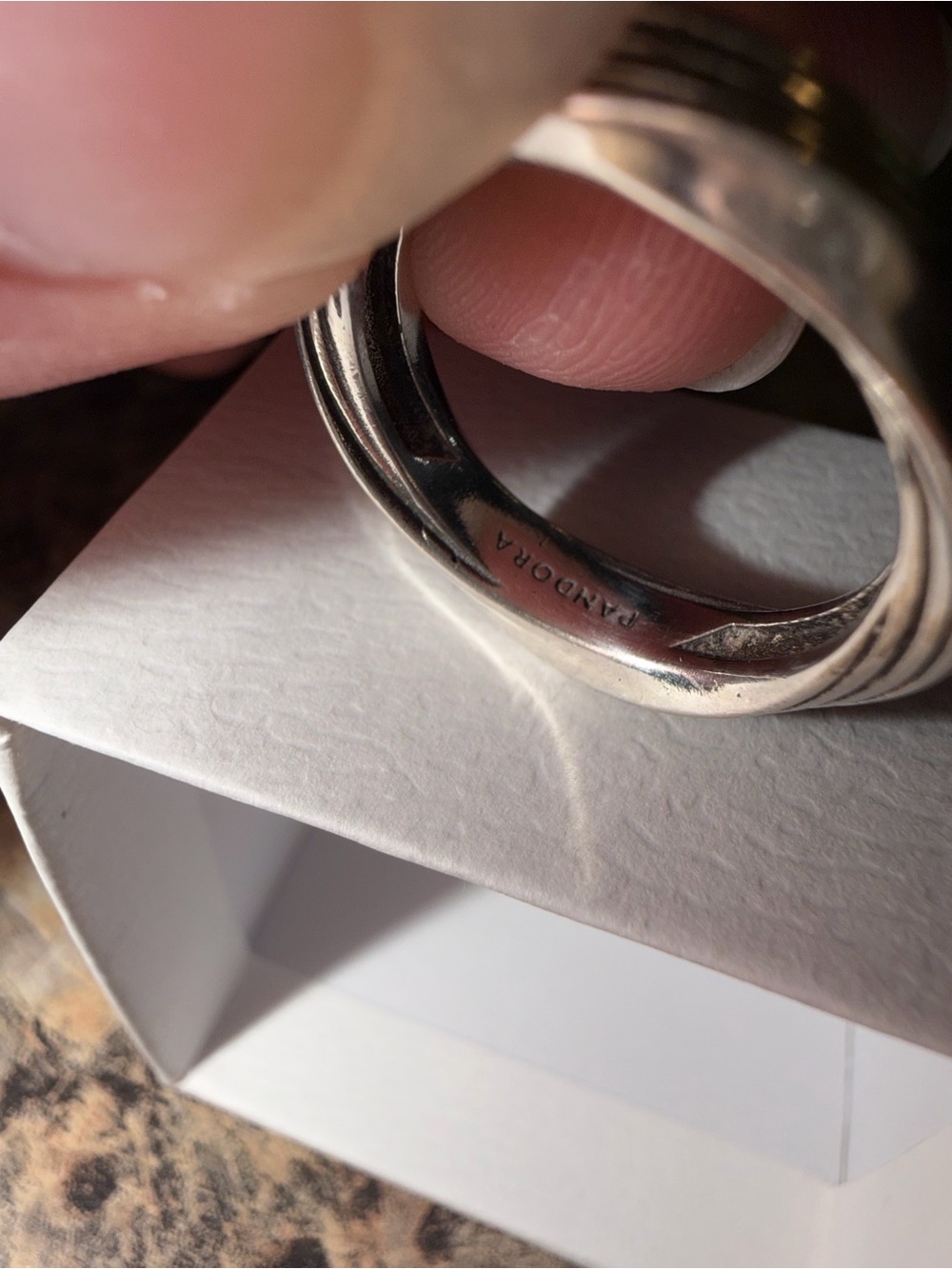 Pandora Twisted Single Stackable Ring - Picture 9 of 15